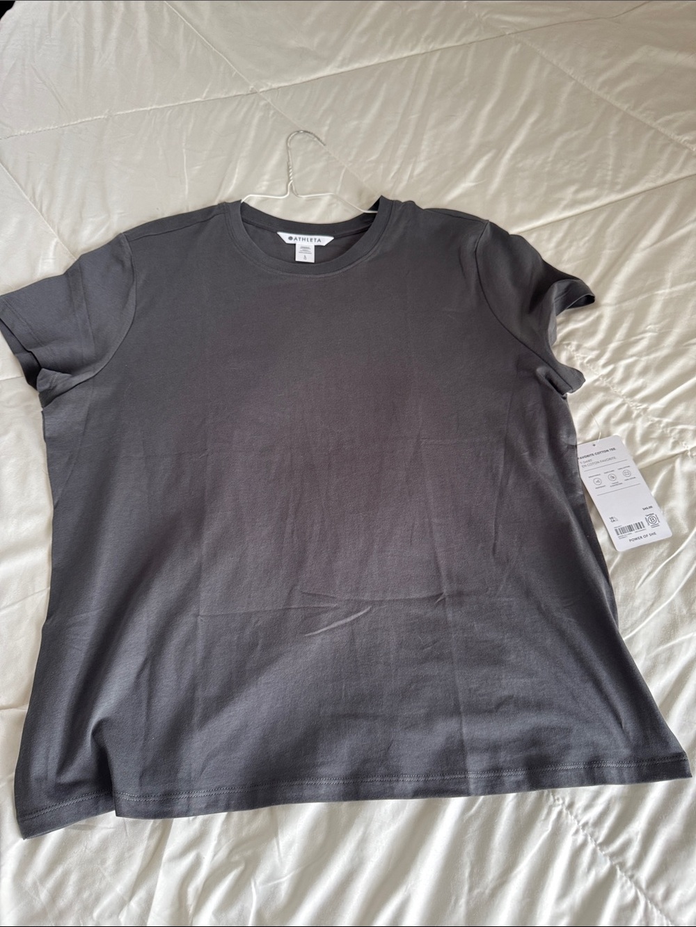 Athleta Short-Sleeve Crewneck Tee in Charcoal